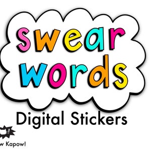 Digital Stickers // Swear Words // GoodNotes Stickers & Clip Art