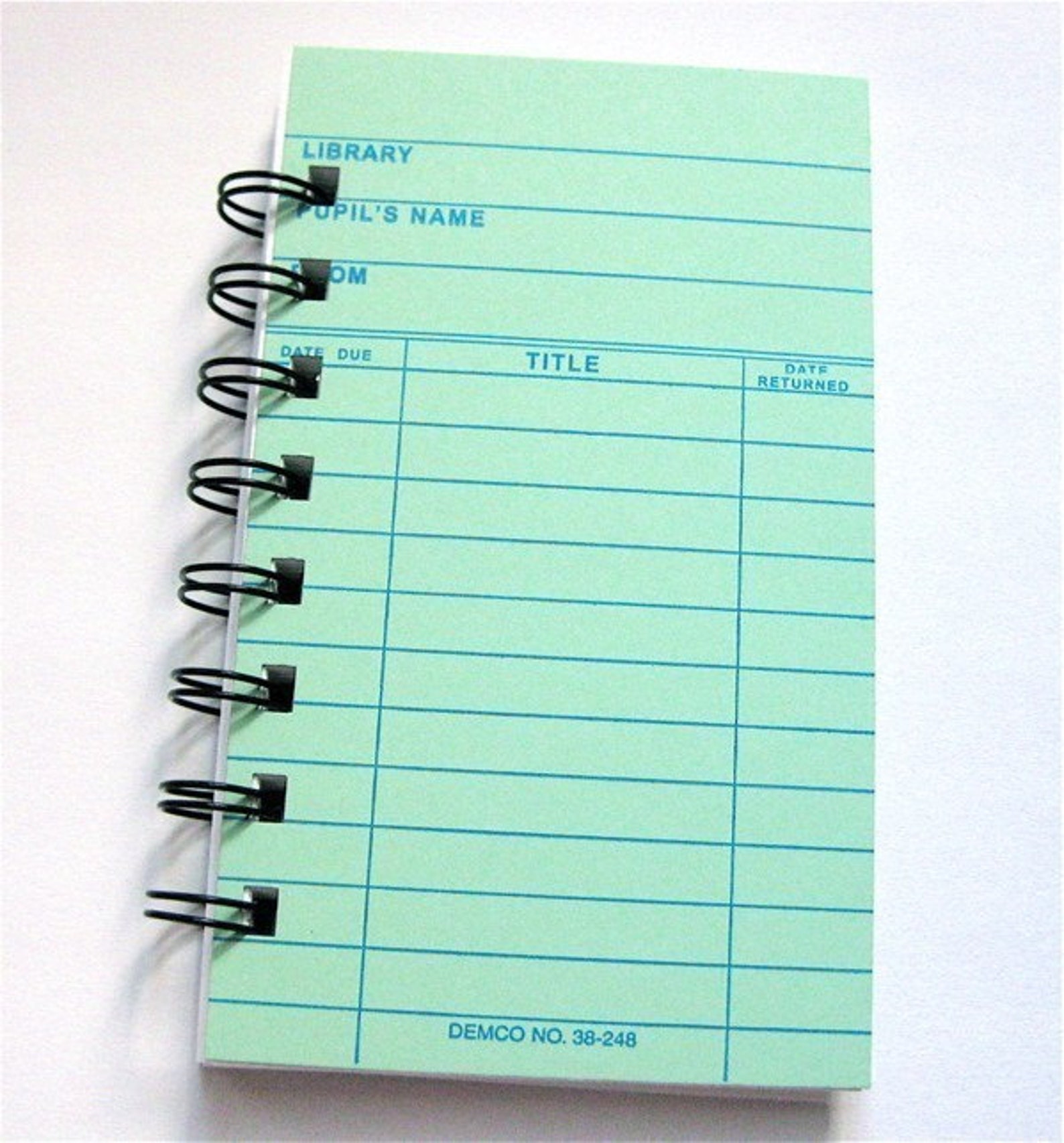 Library Card Notebook Etsy