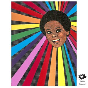 Rainbow Girl Card // Collage image 2
