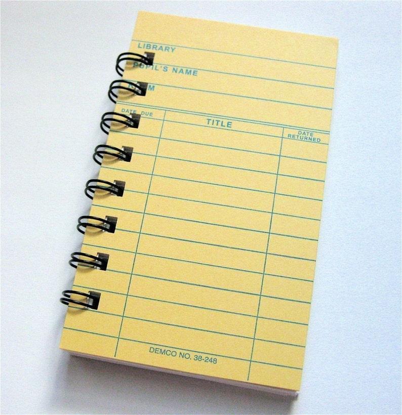 Notebook // Library Card Note Book // Teacher Gift image 4