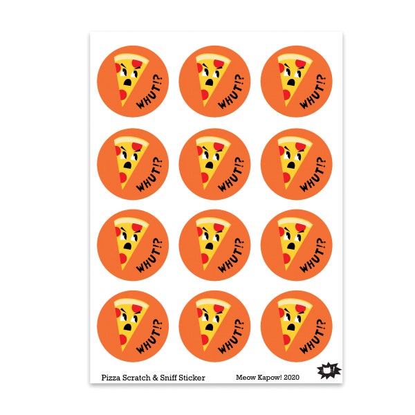 Pizza Scented Scratch & Sniff Stickers Pack of 24