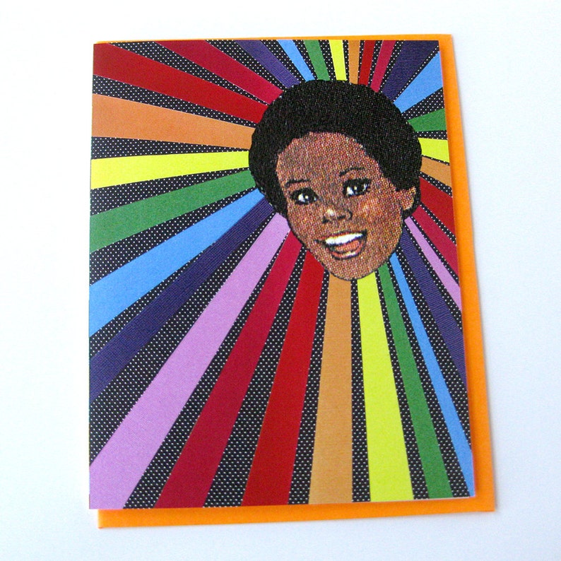 Rainbow Girl Card // Collage image 1
