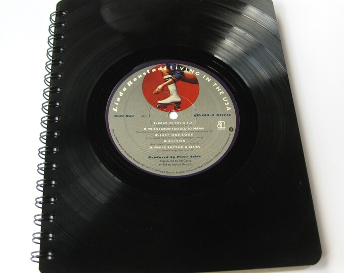 Record Journal & Sketchbook // Recycled Vinyl Album // Linda Etsy