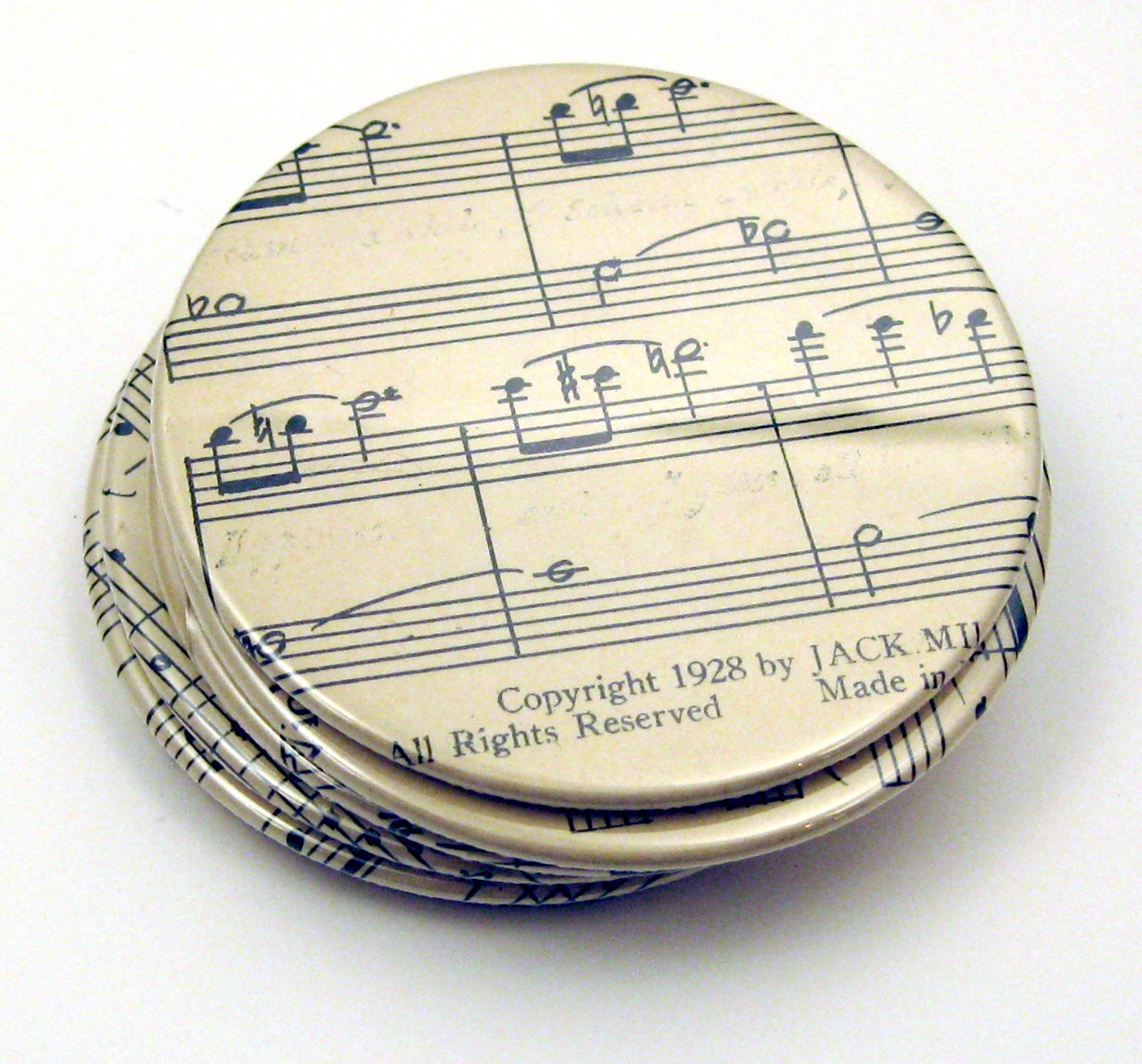 Antique Sheet Music Coasters Etsy