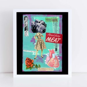 Nourishing Meat // Collage Art Print // Surreal Home Decor