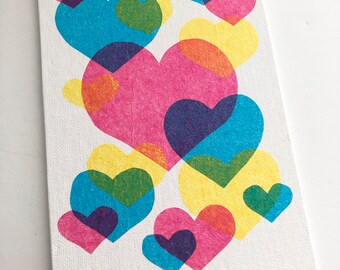 Original Art Hearts Collage