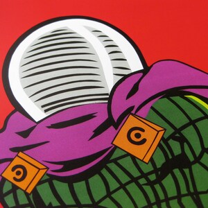 Comic Villain Mysterio Inspired // Collage Art Print