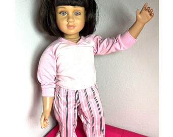 Vintage My Twinn Madison Doll - 23" - Posable - Brown Hair, Purple Eyes - 1996
