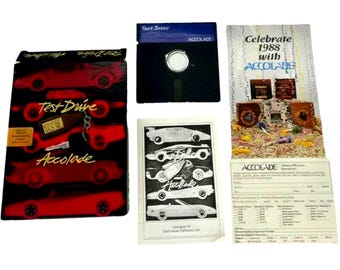 Test Drive - Accolade - Commodore 64 - 5.25" Floppy - With Box + Manual Vintage