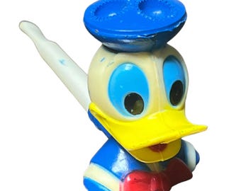 Vintage Donald Duck Bubble Blower Pipe Disney Plastic Character Retro Kids Toy