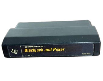 Blackjack Poker Game Texas Instruments Command Module TI-99/4A PHM3033 VTG 1980