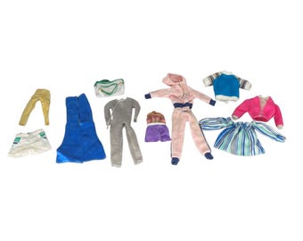 Vintage Fashion Doll & Barbie Clothes - Jacket Shirt Pants Shorts Bag Mixed Lot