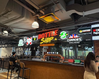 Restaurant Illuminated Sign, Metal Backlit Sign, 3D Business Sign, Illuminated LED Sign, Laser cut Signboard, Reception Logo Sign