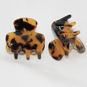 Lot de deux mini pinces à cheveux en écaille de tortue