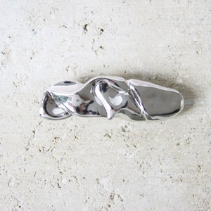 Silver Folded Hair Clip
