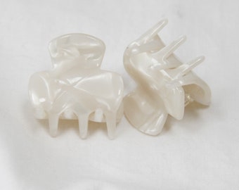 Set of Two Mini Mother of Pearl Hair Claws