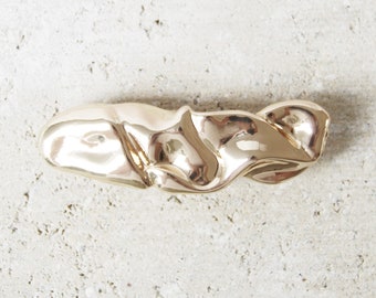 Gold Folded Hair Clip
