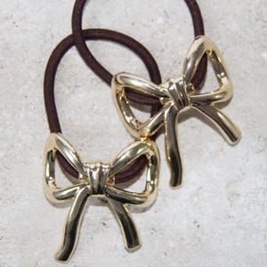 Gold Bow Hair Tie