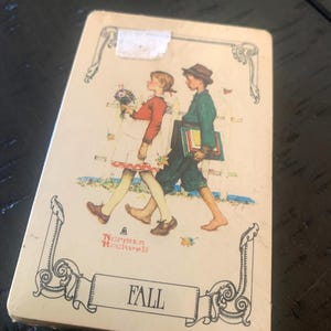 Vintage Norman Rockwell Playing Cards - Trump Brand - in original sealed packaging C. 1970