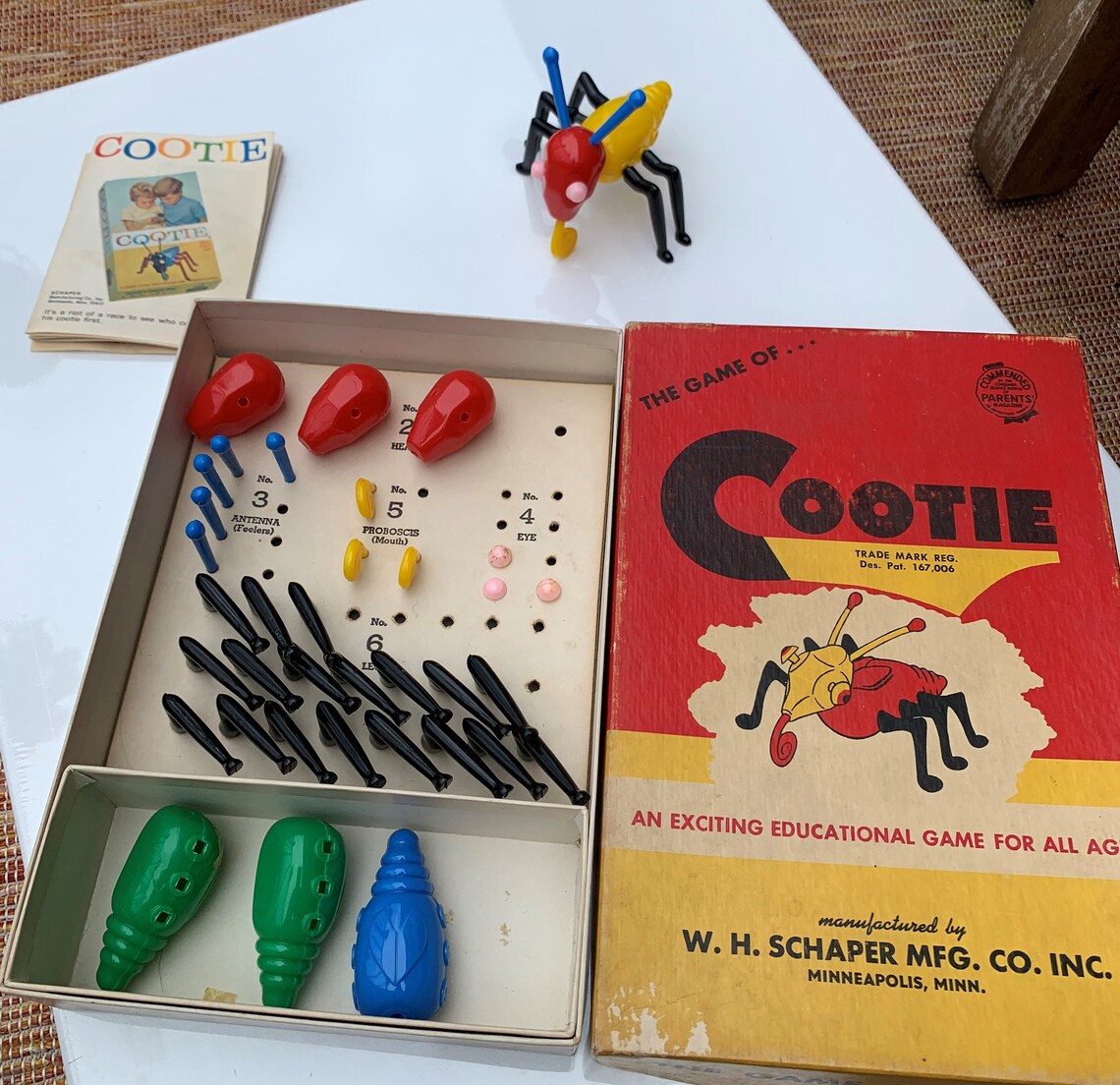 Vintage Game of Cootie You got the Cooties 1949 The | Etsy