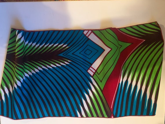 Vintage African Print Fabric - Cotton Ethnic Scar… - image 10