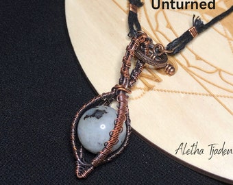 20mm Rainbow Moonstone, White Labradorite crystal ball fidget spinner and pendulum necklace, woven wire wrapped,anxiety necklace