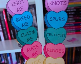 Candy Hearts Monster Lover Bookmark