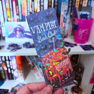 Vampire Book Club Juicebox Bookmark - Halloween - Cute - Gift for Readers - Vampires - Holographic