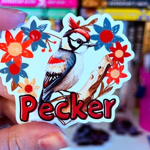Wood Pecker Sticker - Dirty Birds - Funny