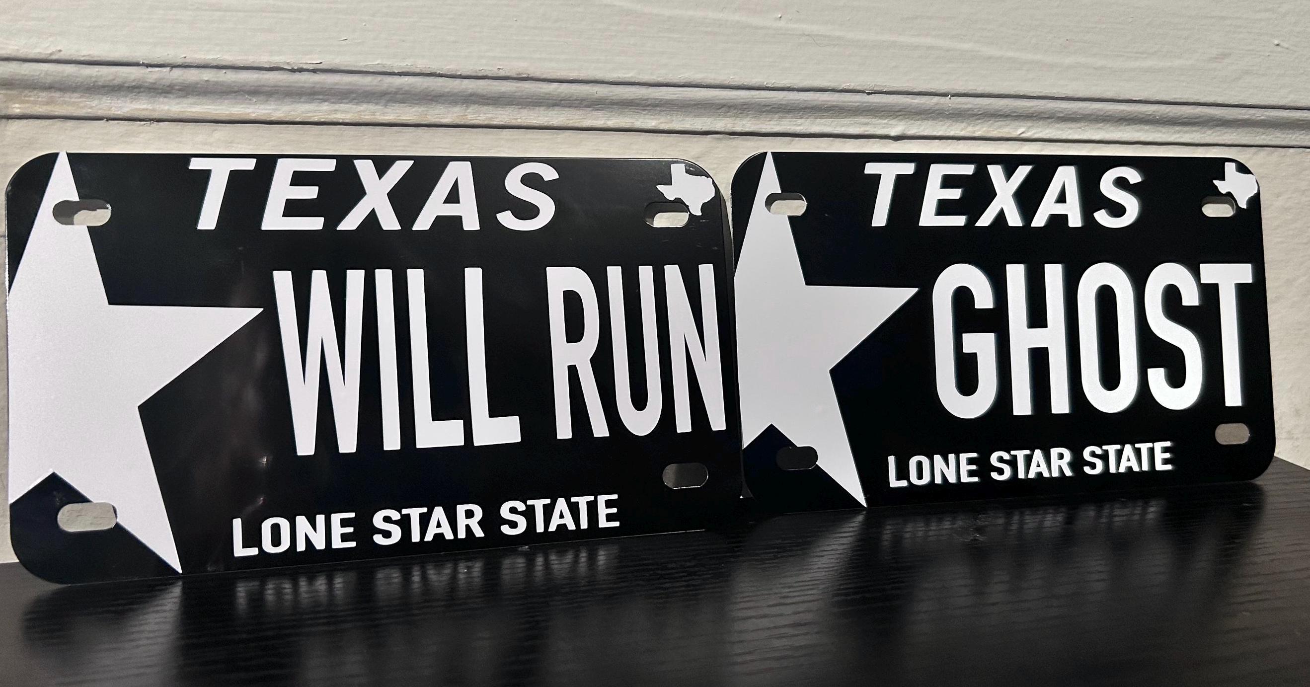 Custom Motorcycle License Plate: Personalized Vinyl Decal (7x4 Inches ...