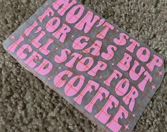 Iced Coffee Decal: Car, Laptop, and Custom Vinyl Sticker