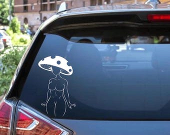Mushroom girl Decal - Decal for Cars, Laptop, Vehicle, and Custom.
