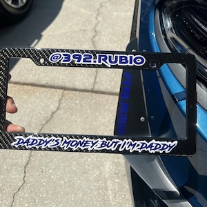 Custom Vinyl Car/Truck License Plate Frame/ Cover- Vinyl License Plate custom Cover