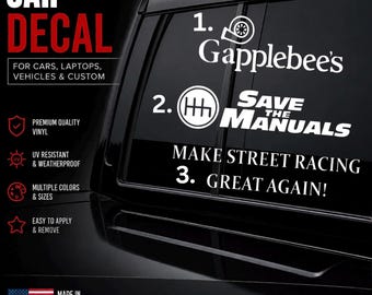 Gapplebee’s with Turbo Decal - Decal for Cars, Laptop, Vehicle, and Custom.