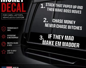 Money Decal, Young Dolphin , Car Laptop Vinyl Decal