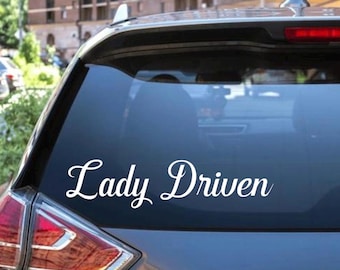 Decalcomania Lady Driven - Decalcomania per auto, laptop, veicoli e personalizzazioni.
