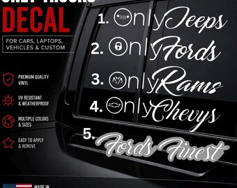 Truck Only Decal - Decal for Cars, Laptop, Vehicle, and Custom.