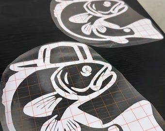 Redfish with Hat on Backwards Decal - Decal for Cars, Laptop, Vehicle, and Custom.
