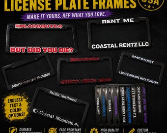 Custom Vinyl License Plate Frame: Car & Truck Personalized Cover