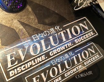 Evolution JDM Decal - Decal for Cars, Laptop, Vehicle, and Custom.
