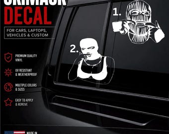 Gangsta / Girl With Ski Mask Decal - Decal for Cars, Laptop, Vehicle, and Custom.