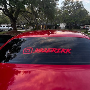 Custom Instagram Name Tag Decal- Social Media Tag Window Vinyl Decal, Custom Decals