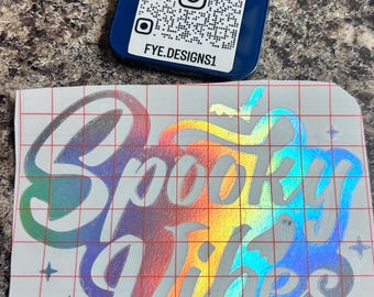 Spooky Vibes Decal - Decal for Cars, Laptop, Vehicle, and Custom.