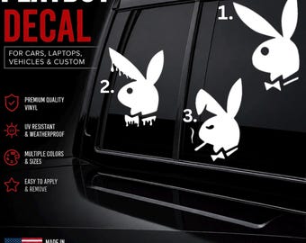 Play boy Bunny Decal – Permanent Vinyl Sticker for Cars, Laptops (Height Sizing)