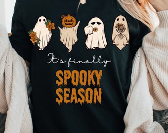Griezelig seizoen Svg, Halloween griezelig png, griezelig seizoen png, Halloweenshirt png-ontwerp, griezelig Halloween, griezelig schattig spook, retro spook png