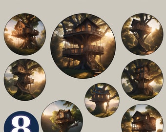 Clipart Domek na drzewie, Drewniany domek na drzewie Png, Domek na drzewie Jpg, Jpg Pdf Png, Gotowy do druku, Domek na drzewie Jpg, NATYCHMIASTOWE POBIERANIE, Zabytkowy domek na drzewie