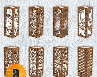 Wooden Table Lamp Laser Cut Svg, Wood Light Box, Svg Ai Cdr Dxf Pdf, Table Night Light, Wooden Table Light, INSTANT DOWNLOAD, Laser Cut