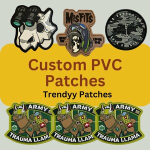 Custom Pvc Patch, 3D Rubber Silicone Patches, Custom Hook And Loop backing, Iron on Patches, Sew on Patch, Army Patches, Custom Patches, PVC