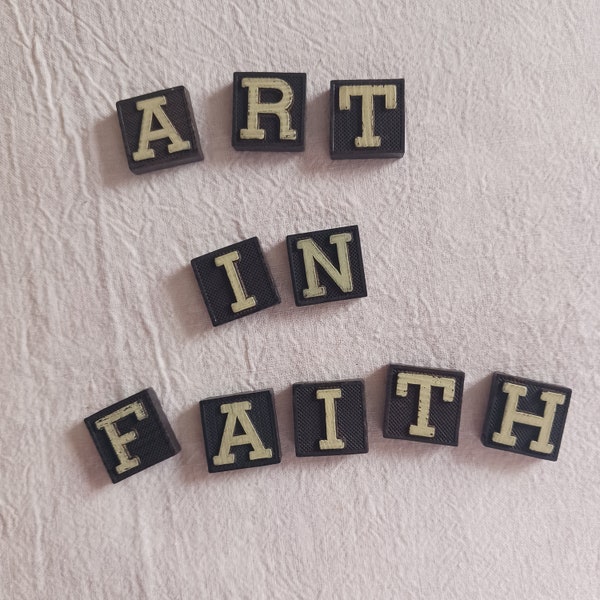 Vintage Anagrams - Game Pieces - Letters - ART IN FAITH - Jewelry Making Supplies - Mixed Media - Wooden - Alphabet - Charms - Spellout