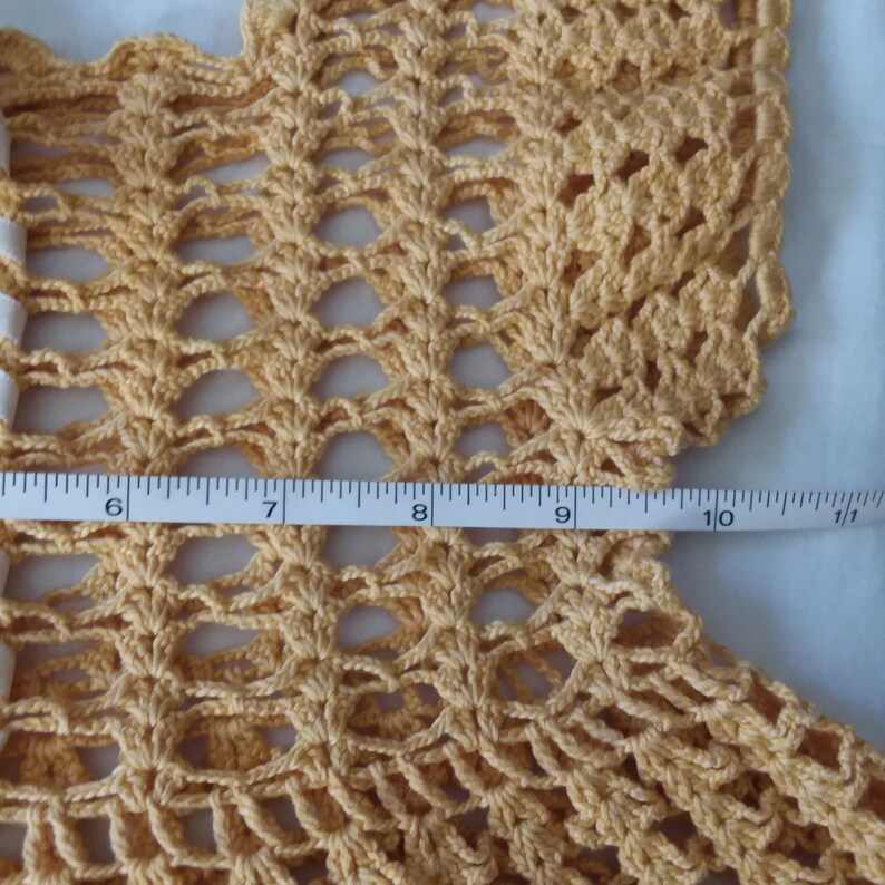 Robe bébé crochet vintage souci cottagecore fait main vêtements bébé vintage robe jaune image 4